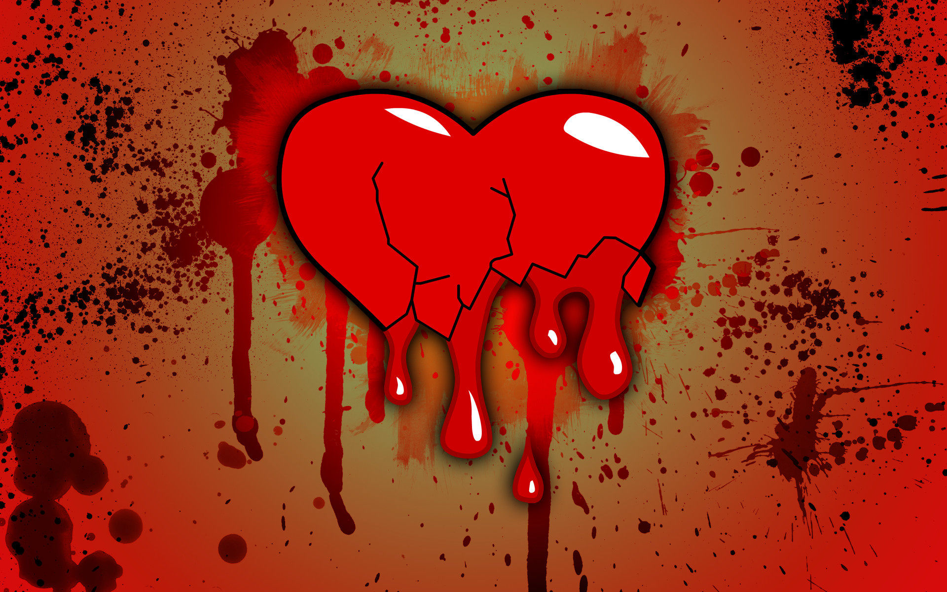 Download Wallpaper Broken Heart Love Blood Download Photo